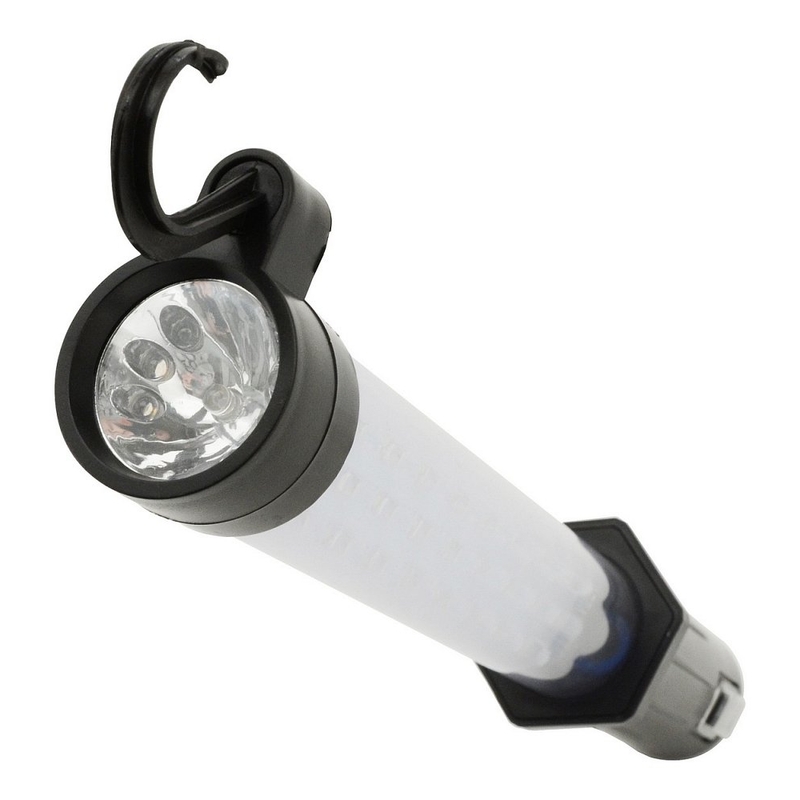 Montage de la lampe de poche 27+7LED rechargeable 12/220V Li-on 1200mAh