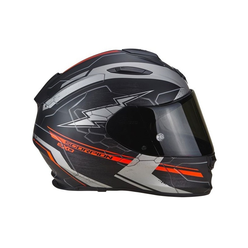 Integrální přilba Scorpion EXO-510 Air Cross černo-stříbrno-neonově červená výprodej