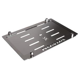 Rondelle en acier inoxydable sous la plaque d'immatriculation Honda