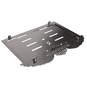 Plaque en acier inoxydable sous la plaque d'immatriculation Harley