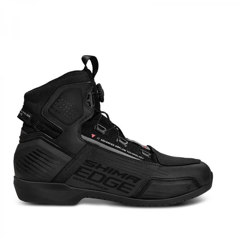 Bottes de moto Shima Edge WP noires