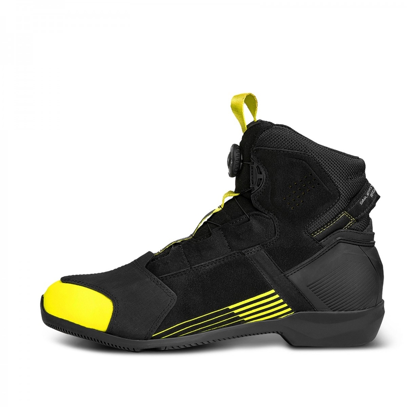 Bottes de moto Shima Edge WP noir-jaune fluo