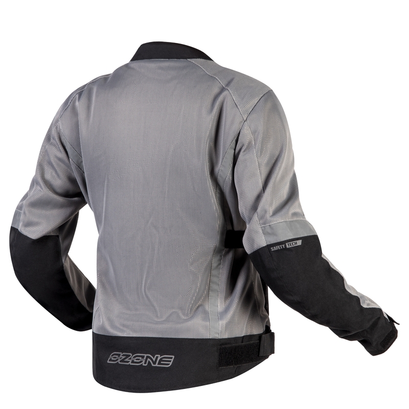 Veste de moto Ozone Dart pour femmes, argent et noir