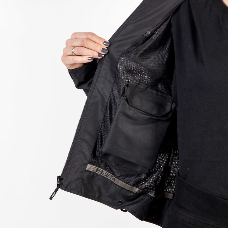 Veste de moto Ozone Dart pour femmes, argent et noir