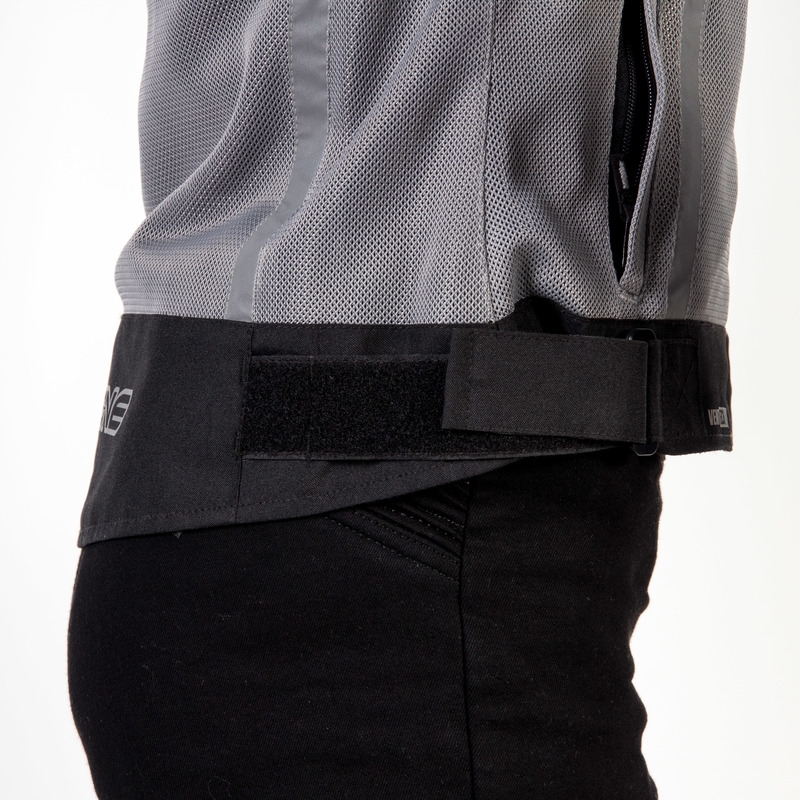 Veste de moto Ozone Dart pour femmes, argent et noir