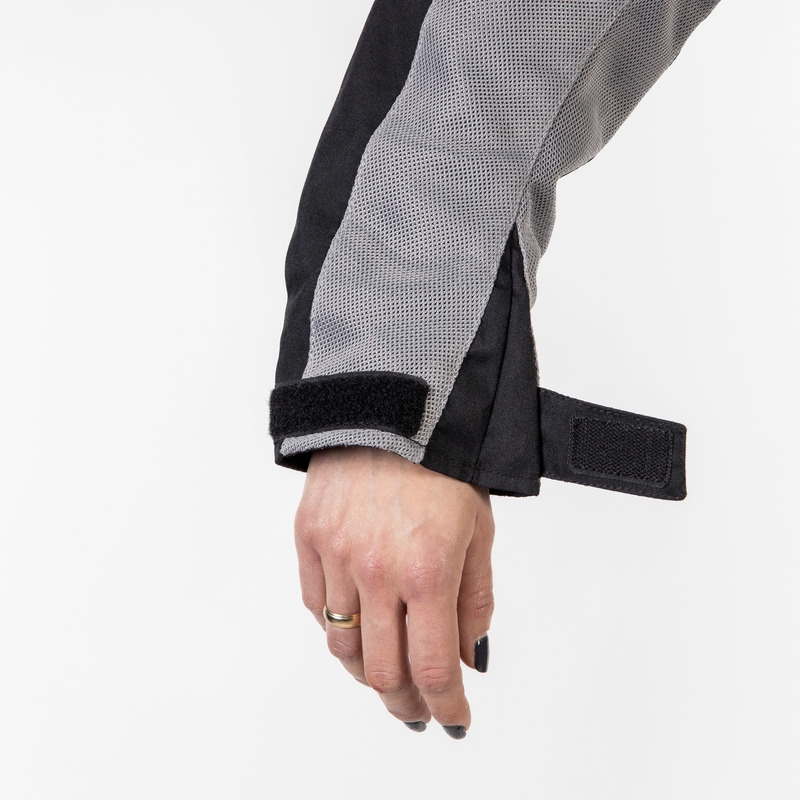 Veste de moto Ozone Dart pour femmes, argent et noir