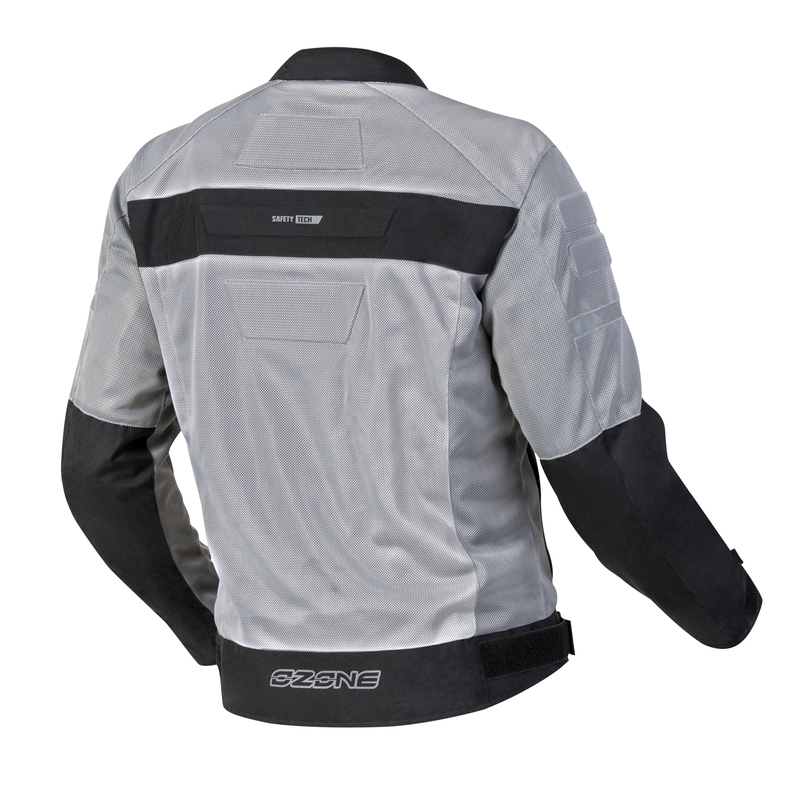 Veste de moto Ozone Dart argent-noir