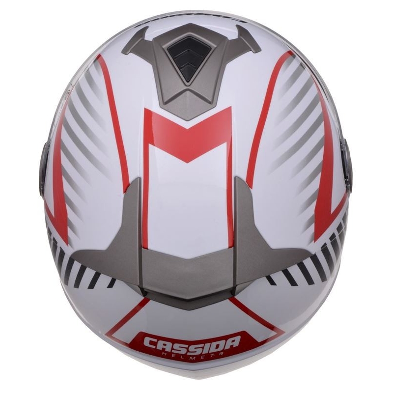Casque de moto Cassida Magnum noir-blanc-rouge
