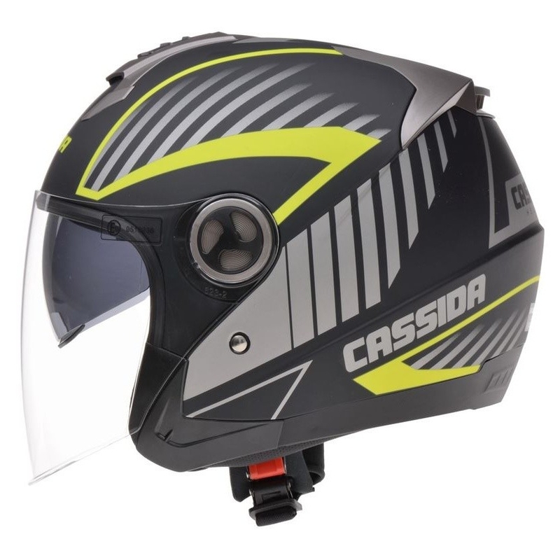 Casque de moto Cassida Magnum noir-gris-jaune fluo
