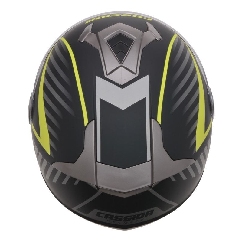 Casque de moto Cassida Magnum noir-gris-jaune fluo