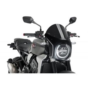 Plexi štít PUIG SEMI-FAIRING karbonový vzhled černý