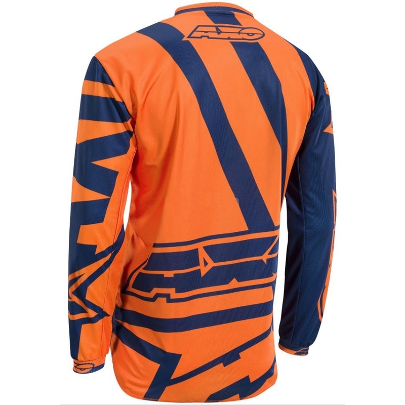 Motokrosový dres AXO Motion 4 Jersey modro-fluo oranžový výprodej
