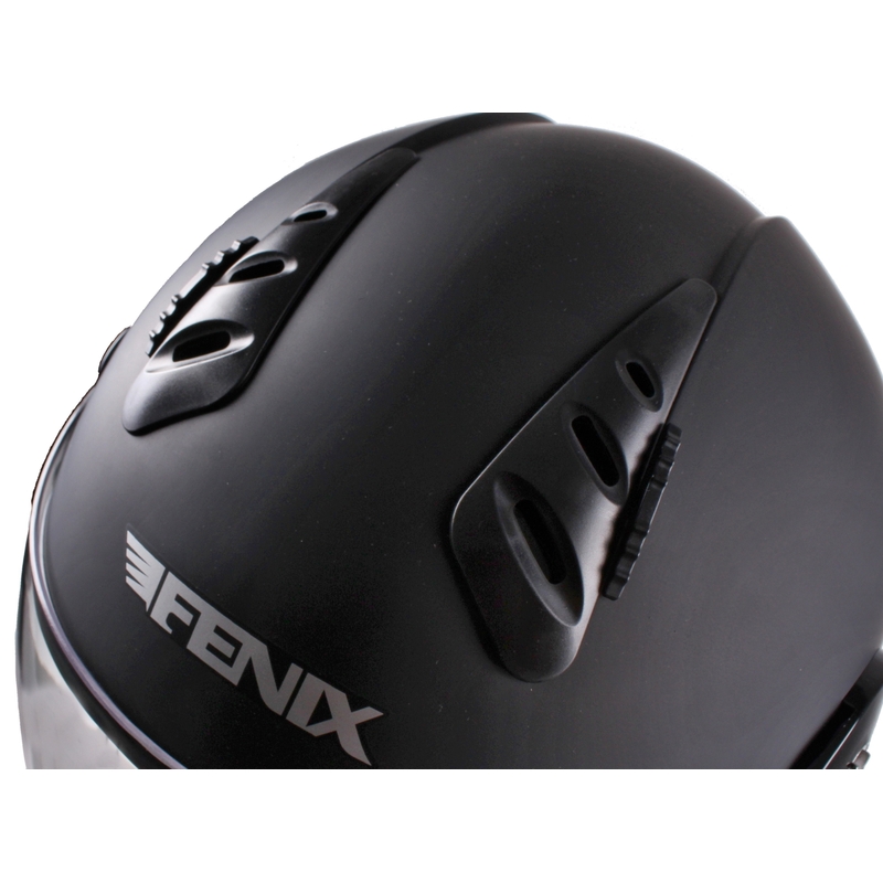 Přilba na motorku otevřená Fenix 818 černá matná výprodej