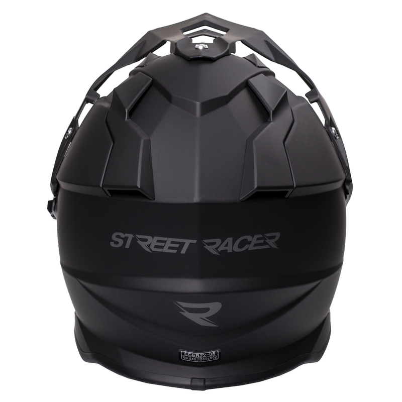Casque Enduro Street Racer Tracker noir mat