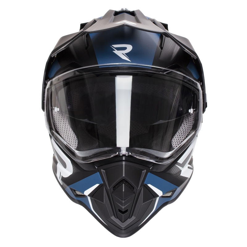 Casque d'enduro Street Racer Tracker noir-bleu