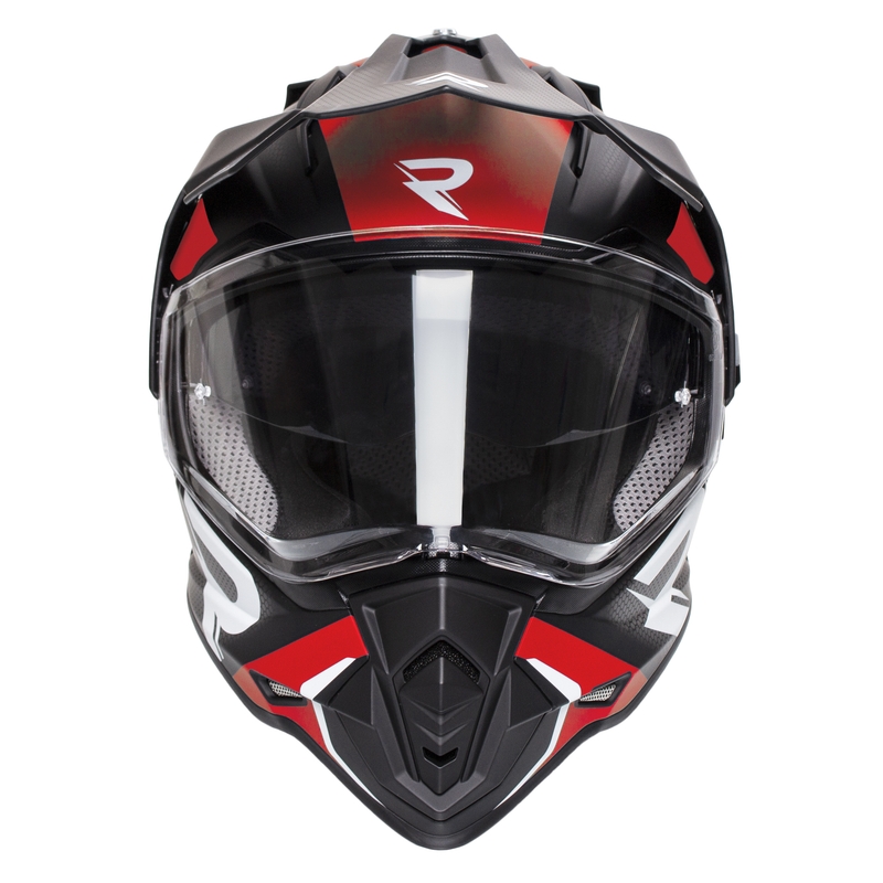 Casque enduro Street Racer Tracker noir-rouge