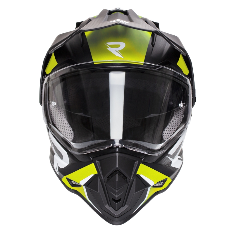 Casque enduro Street Racer Tracker noir-jaune fluo