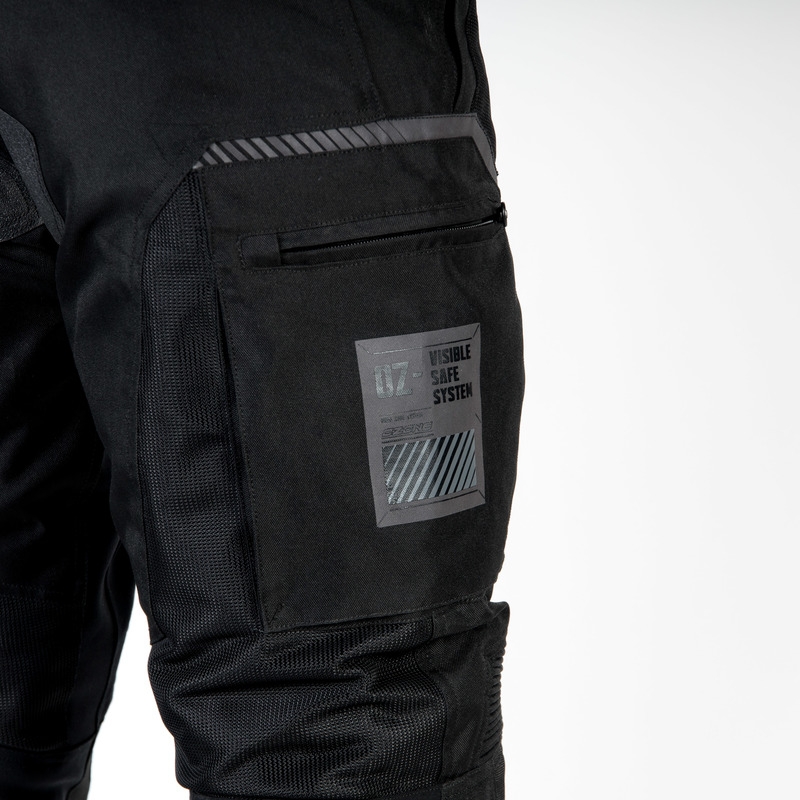 Ozone Flow - Pantalon de moto court - Noir soldes