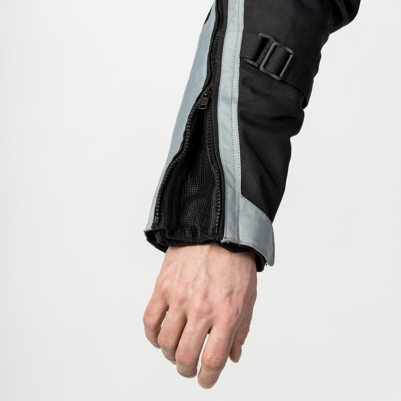 Veste moto Ozone Tour III noir-gris-jaune fluo