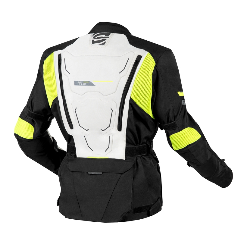 Veste moto Ozone Sahara noir-gris-jaune fluo soldes
