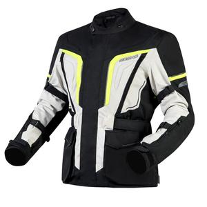 Veste moto Ozone Sahara noir-gris-jaune fluo soldes
