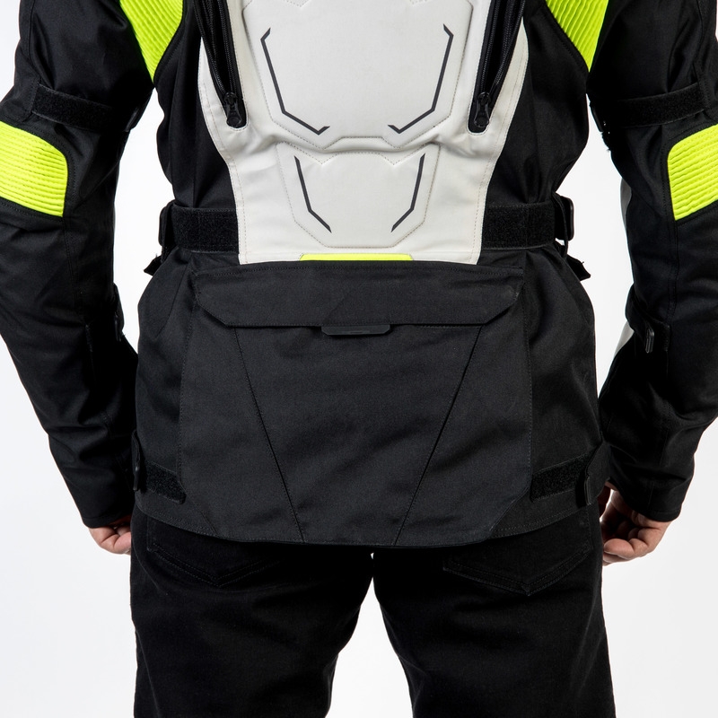 Veste moto Ozone Sahara noir-gris-jaune fluo soldes