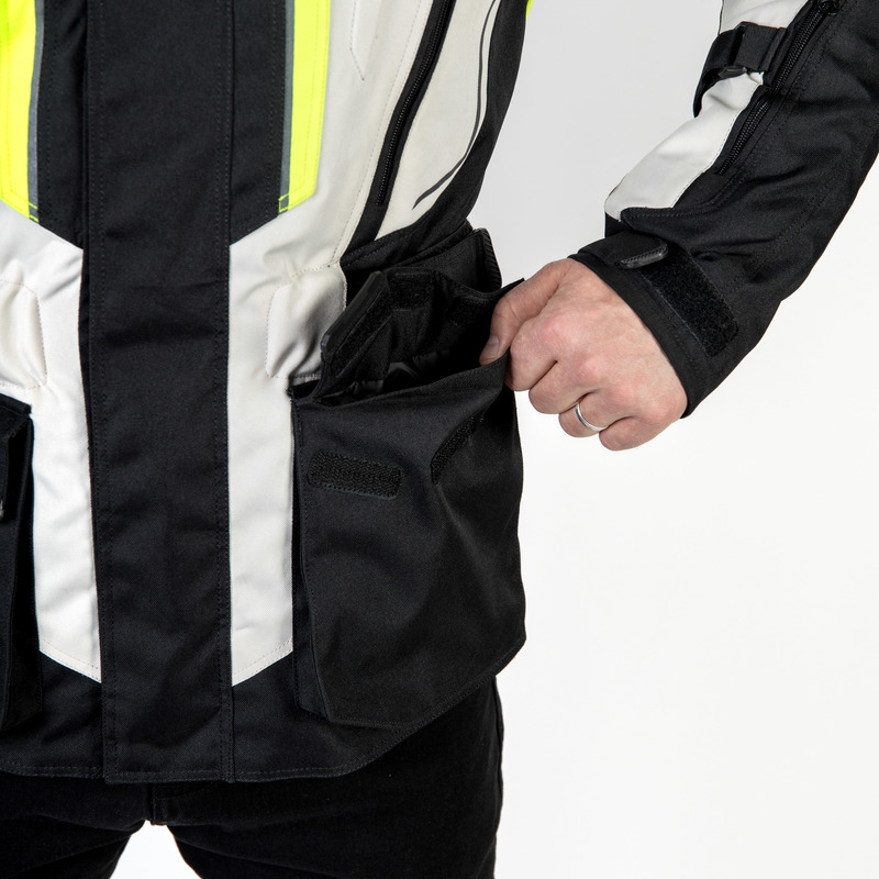 Veste moto Ozone Sahara noir-gris-jaune fluo soldes