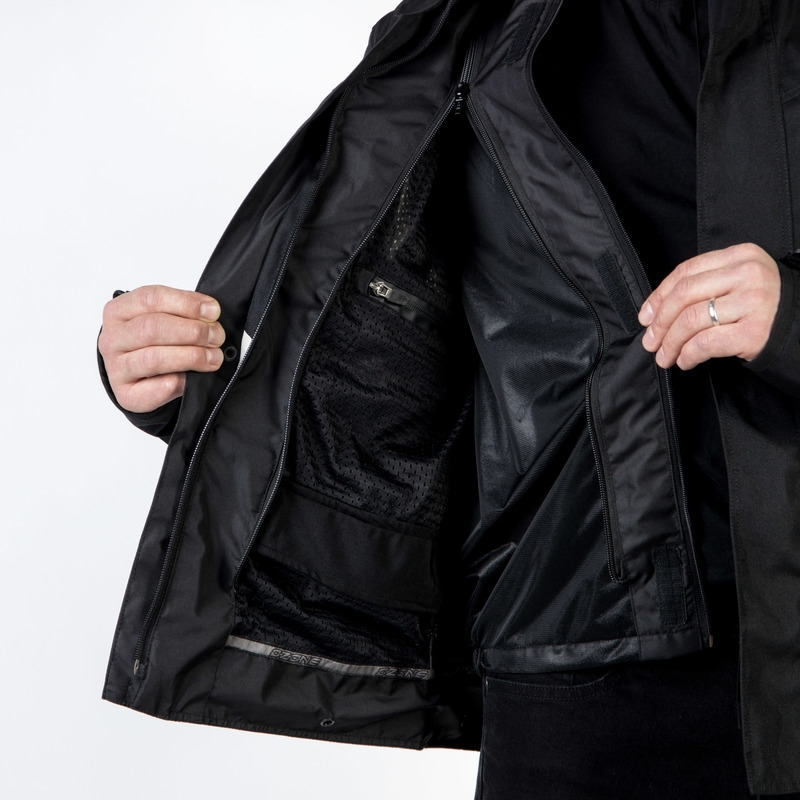 Veste moto Ozone Sahara noir-gris-jaune fluo soldes