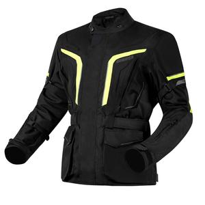 Veste moto Ozone Sahara noir-jaune fluo soldes