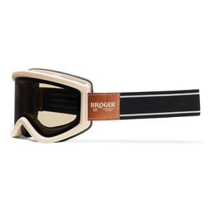 Lunettes de motocross BROGER Montana blanc-noir-gris en solde soldes
