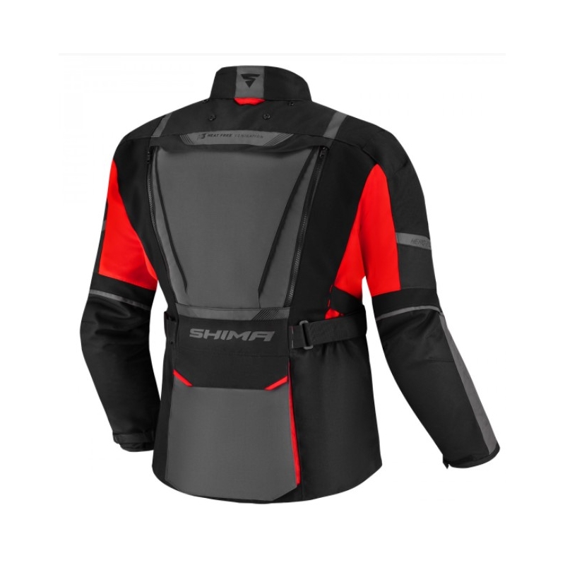 Veste moto Shima Hero 2.0 noir-gris-rouge