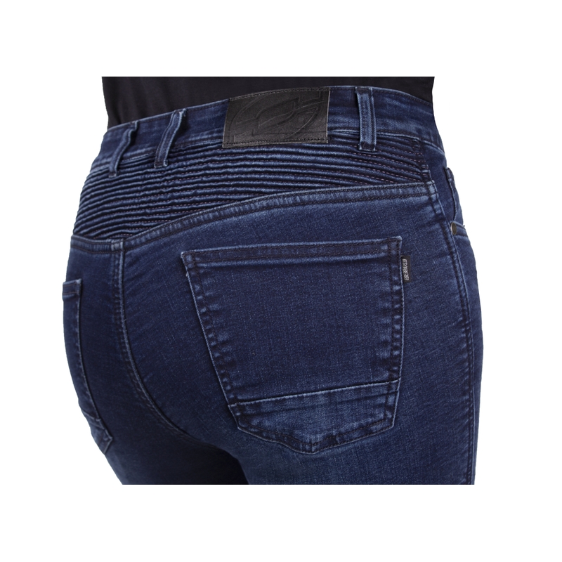Jean moto femme Ozone Agness II bleu