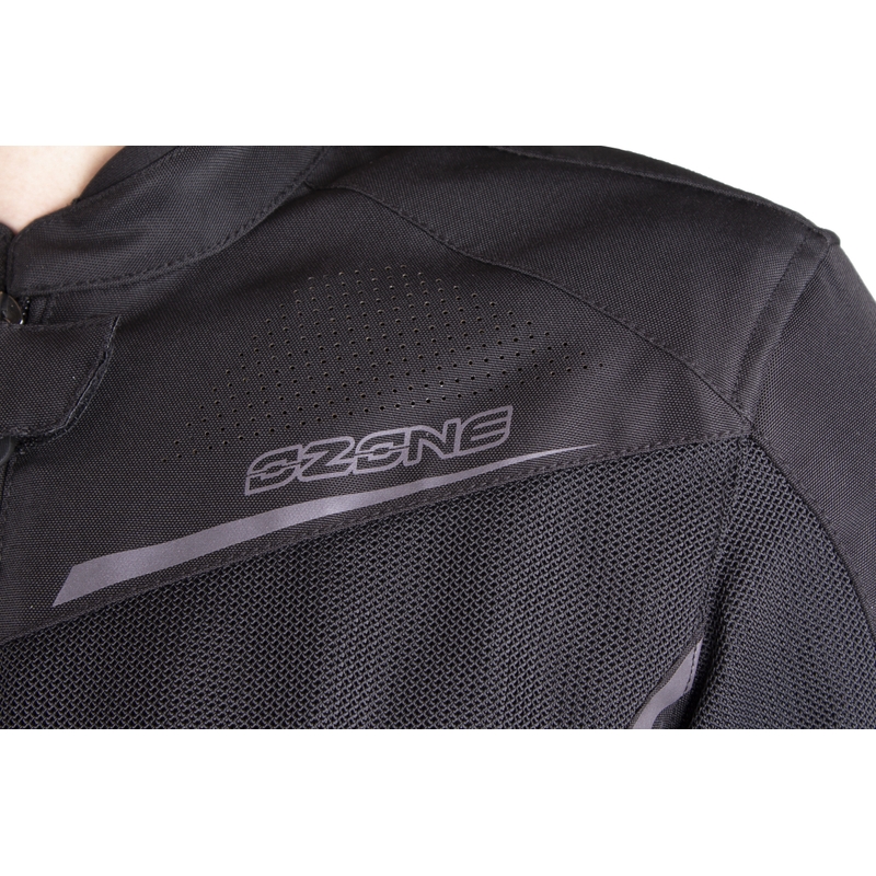 Veste de moto Ozone Jet II Black pour femme soldes