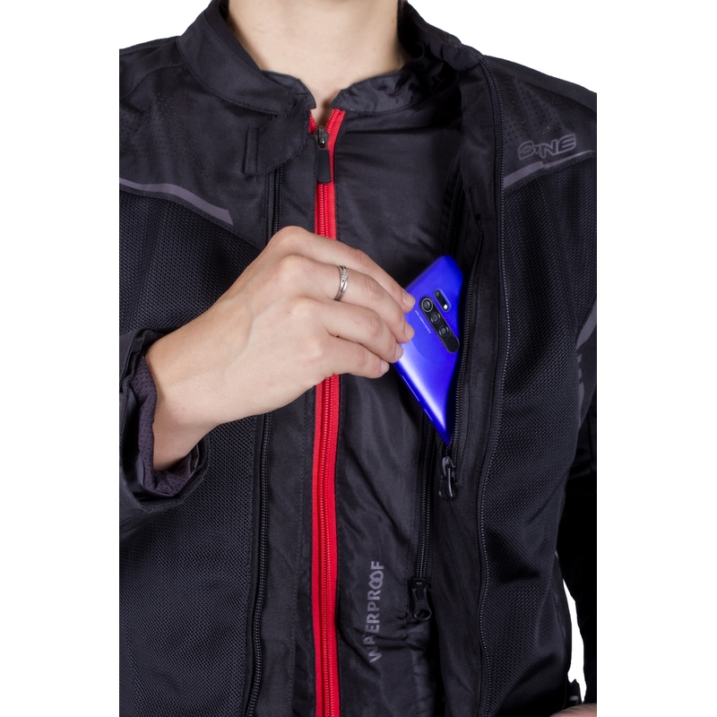 Veste de moto Ozone Jet II Black pour femme soldes