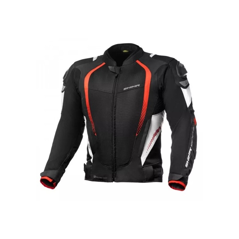 Veste de moto Shima Mesh Pro noire et rouge