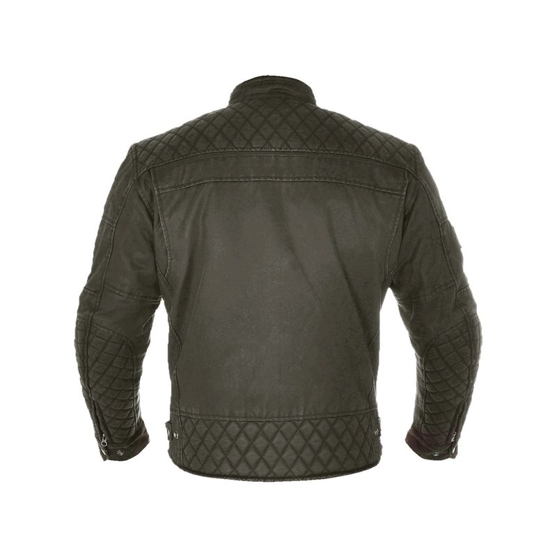 Oxford Hardy Veste de moto en cire vert foncé soldes