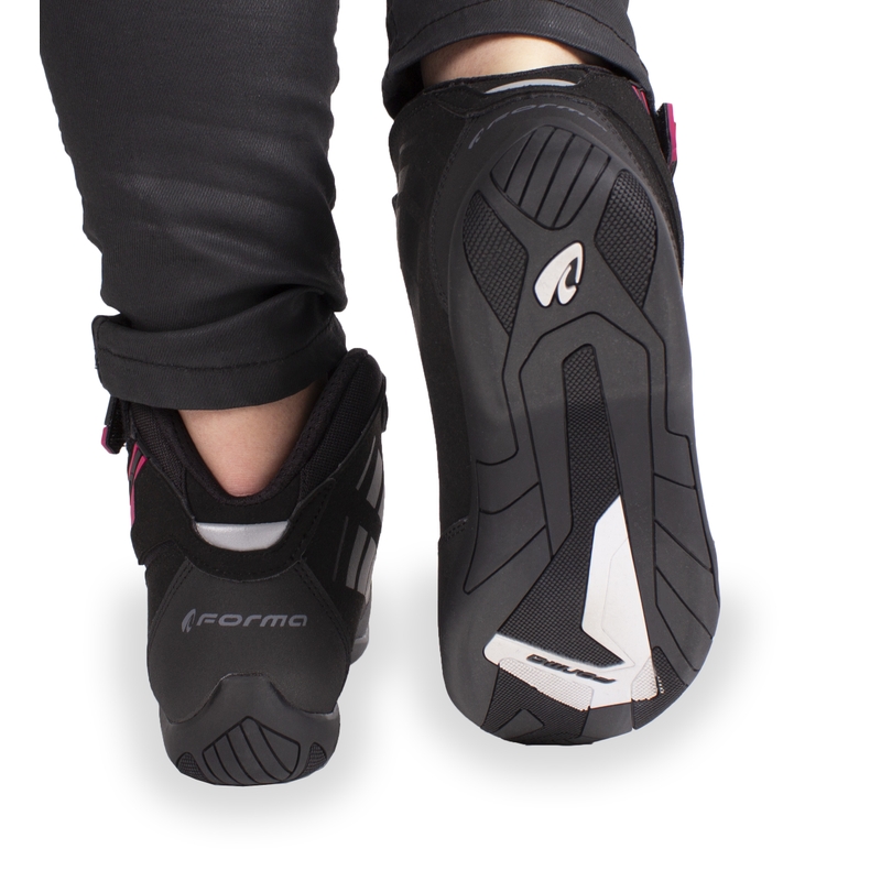 Bottes de moto Forma Genesis noires et roses pour femmes