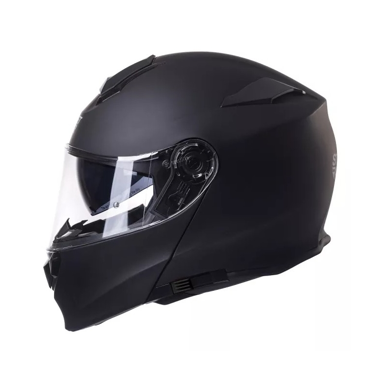 Casque de moto Street Racer SR V1 noir mat à visière relevable