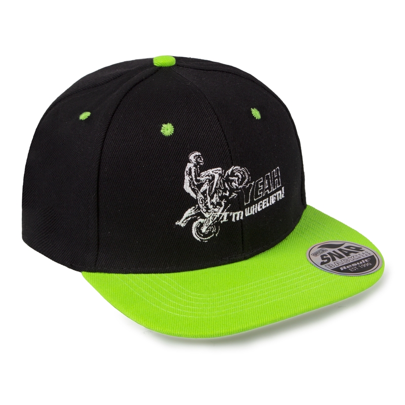 Casquette Wheelie noir-vert soldes