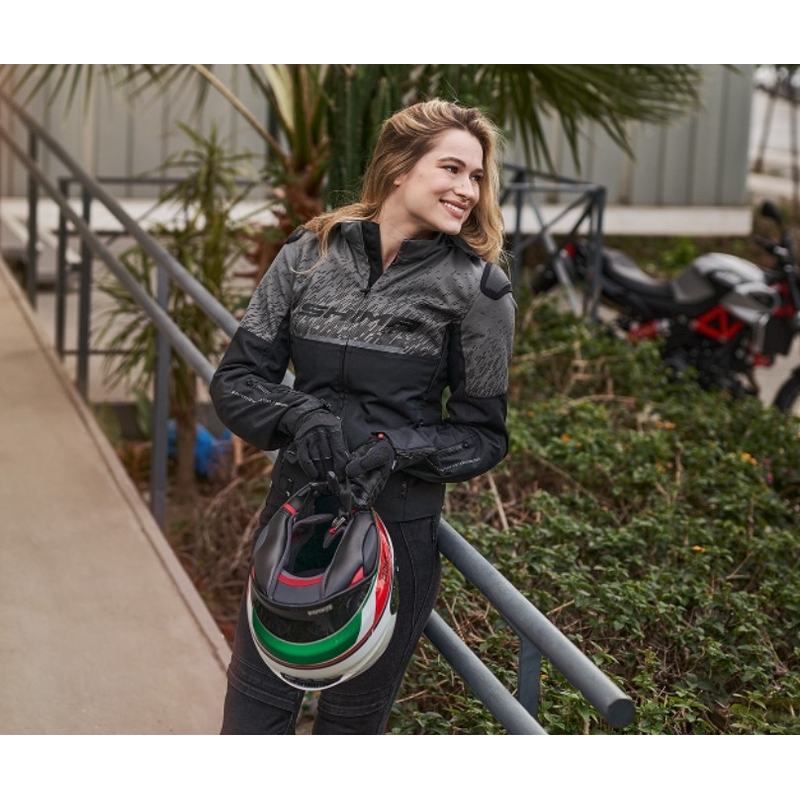 Veste moto femme Shima Drift noir-gris