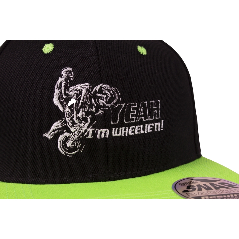 Casquette Wheelie noir-vert soldes
