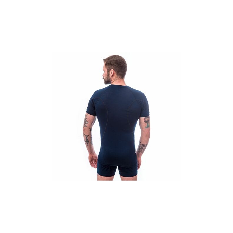 Pánské triko Sensor Merino Active tmavě modré - krátký rukáv výprodej