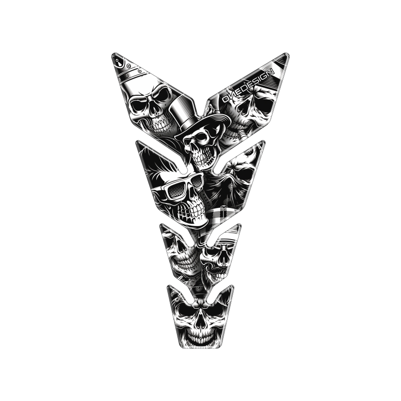 Autocollant pour réservoir de carburant - Max Skulls1