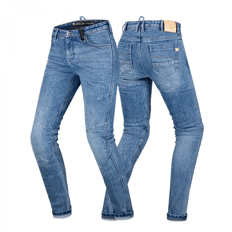 Shima Devon blue extended jeans for motorcycle pour femmes