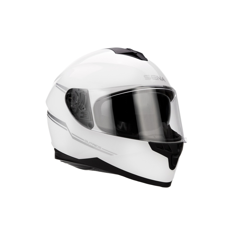 Casque moto avec oreillette SENA Outride blanc brillant