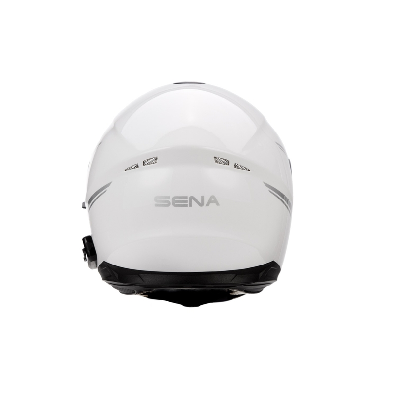 Casque moto avec oreillette SENA Outride blanc brillant