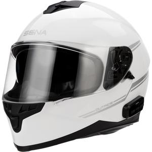 Casque moto avec oreillette SENA Outride blanc brillant