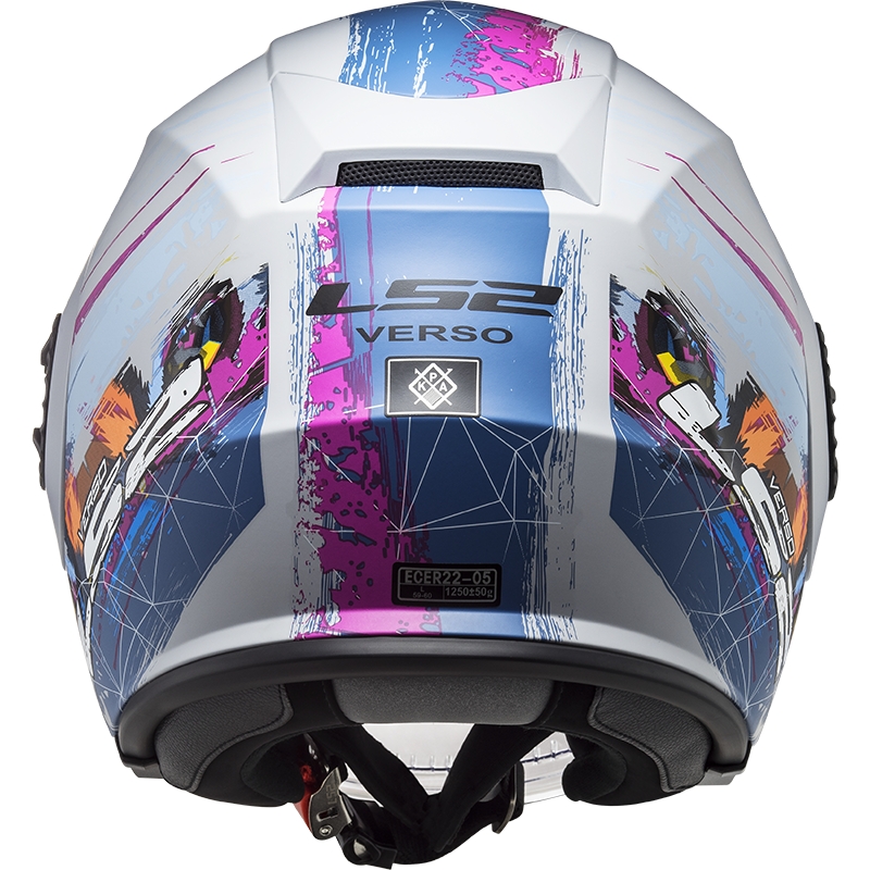 Casque moto ouvert LS2 OF570 Verso Spring bleu argenté