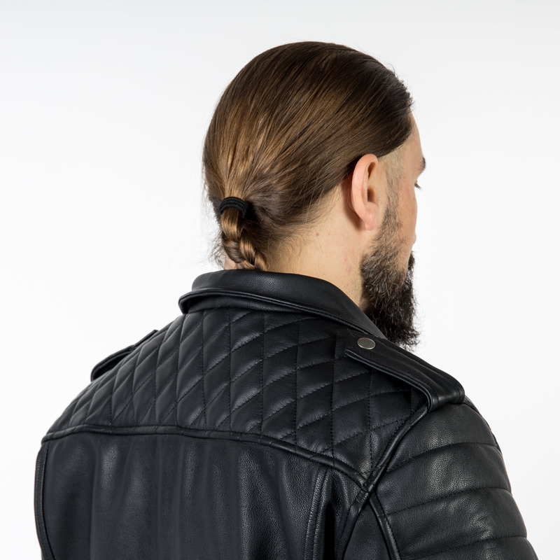 Ozone Ramones Modern Black Motorcycle Jacket soldes