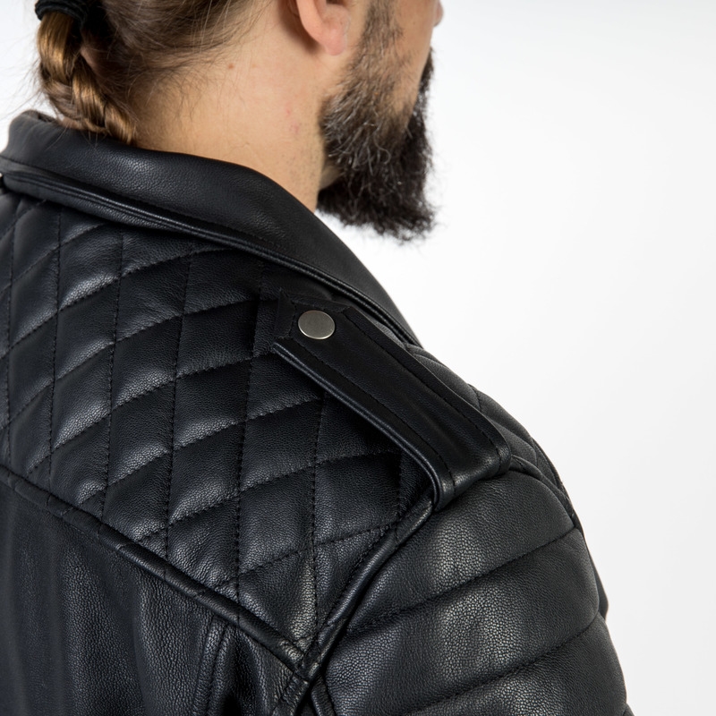 Ozone Ramones Modern Black Motorcycle Jacket soldes
